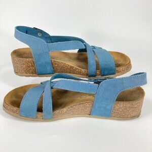 BioNatura Italian Leather Anatomic Cork Heel Sandals 9 1/2